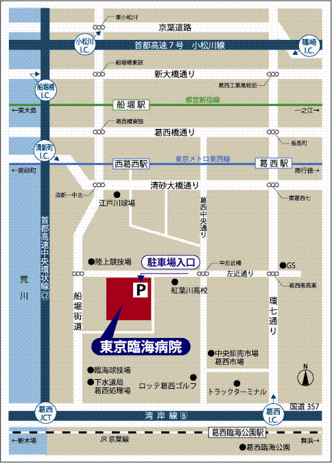 病院周辺地図